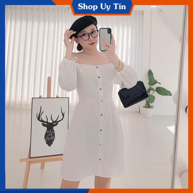 Đầm Trễ Vai Tay Phồng  Váy Body Bẹt hở vai trắng đi dự tiệc cưới công sở thiết kế sang chảnh xinh dài tay VD049 | BigBuy360 - bigbuy360.vn
