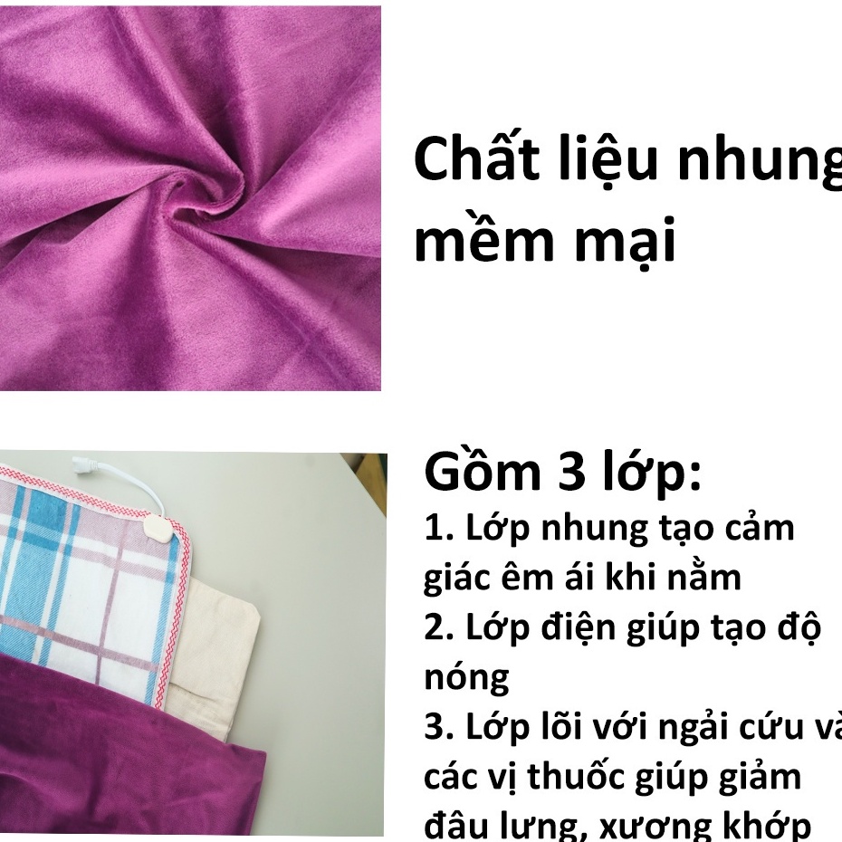 Thảm ngải cứu, Đệm sưởi giữ nhiệt đông y nội địa Trung Quốc, điều trị đau nhức toàn thân, đau mỏi chân tay, cổ vai gáy