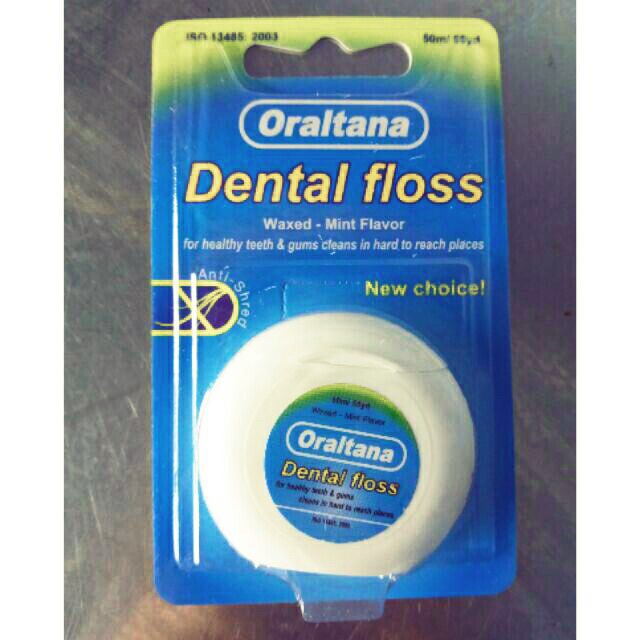 Chỉ nha khoa Nhật Oraltana tiệt trùng Dental floss made in Việt Nam vỉ 1 cuộn