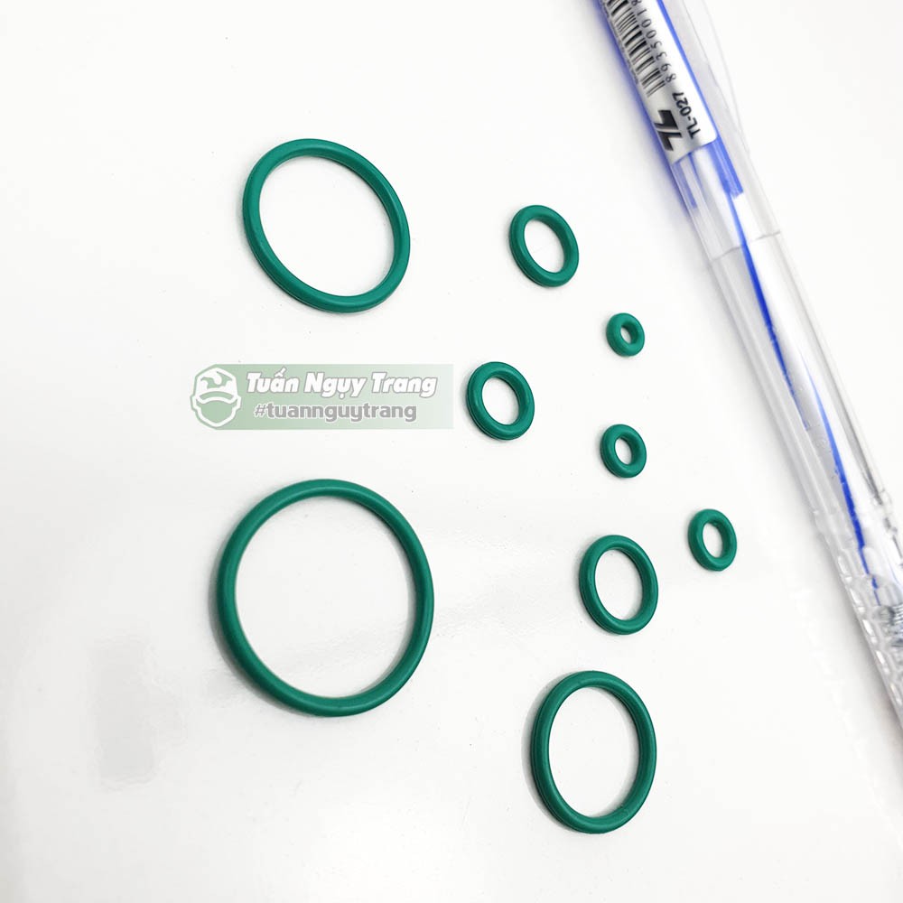 Oring xanh FKM [Dày = 1,5mm] * [5,6,7,8,9,10,11,12,13,14,15,16,17,18,19,20mm] - Gioăng sim cao su xanh chịu áp | BigBuy360 - bigbuy360.vn