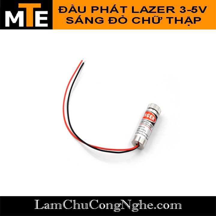 Đầu phát tia laze 3-5V 5mW - Module laser sáng đỏ chữ thập 12mm có điều chỉnh tiêu cự