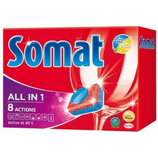 Viên rửa chén bát ly - SOMAT All in 1 - 8 Actions (25 Viên)