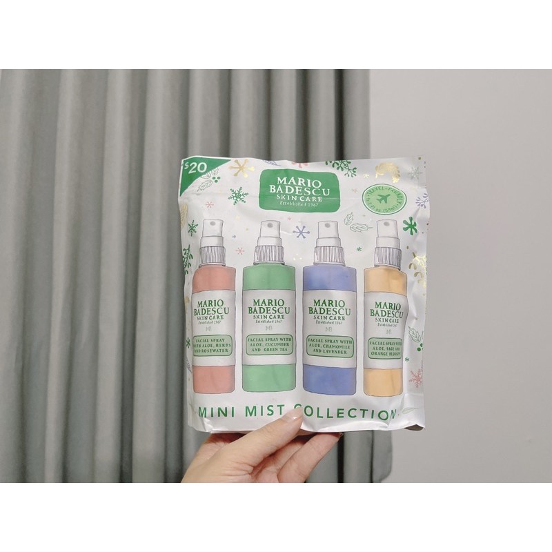 Set 4 chai toner xịt Mario Badescu 59ml