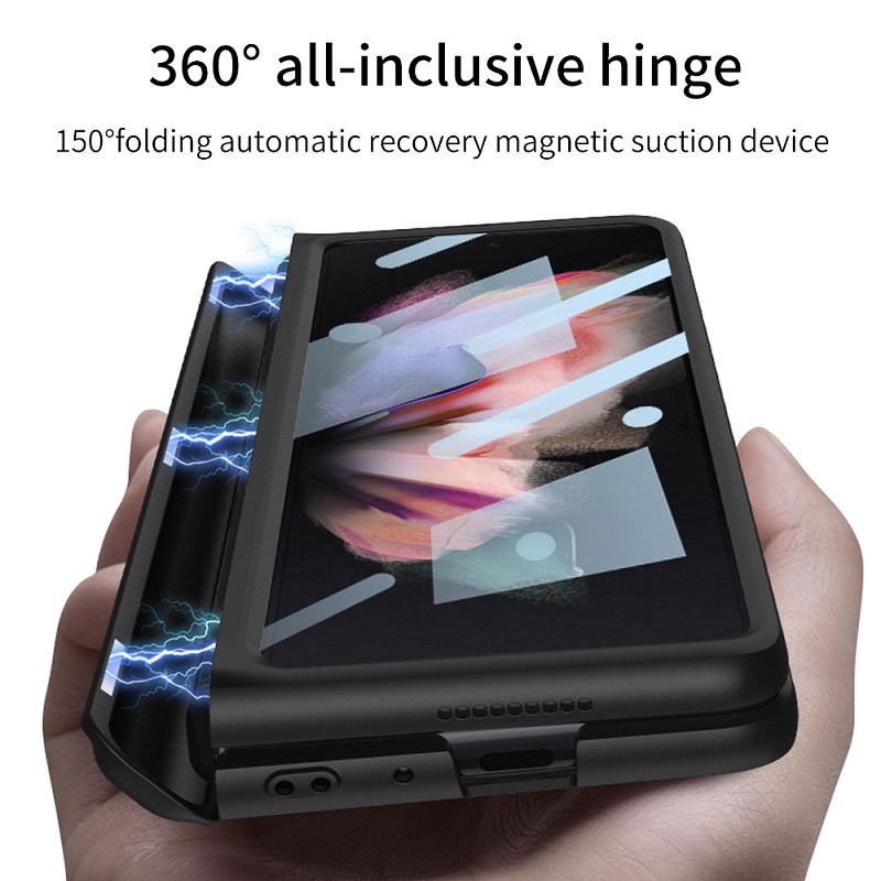 Ốp lưng Samsung Galaxy Z Fold 4 5G ốp điện thoại Z Fold4 ốp ZFold 4 case W23 F9360 casing Folder 4 Ốp Điện Thoại Silicon Với Khung Hít Nam Châm Bảo Vệ Bút Cảm Ứng Gấp Cho Samsung Z Fold4 ZFold4
