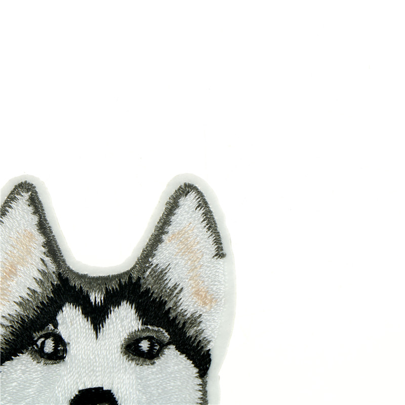 (Đang Bán) Bộ 1 Sticker Ủi Thêu Hình Chó Husky