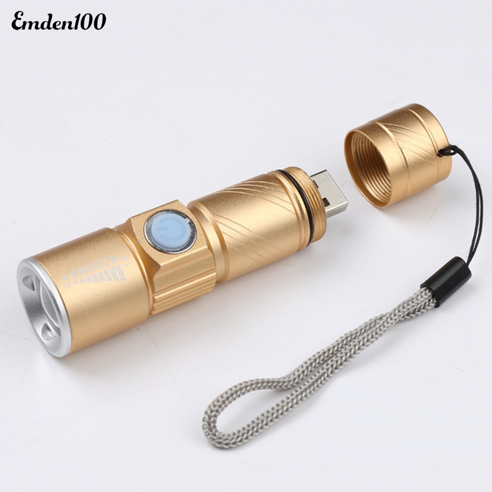 Đèn Pin Mini Cầm Tay Có Thể Sạc Lại Bằng Cổng USB