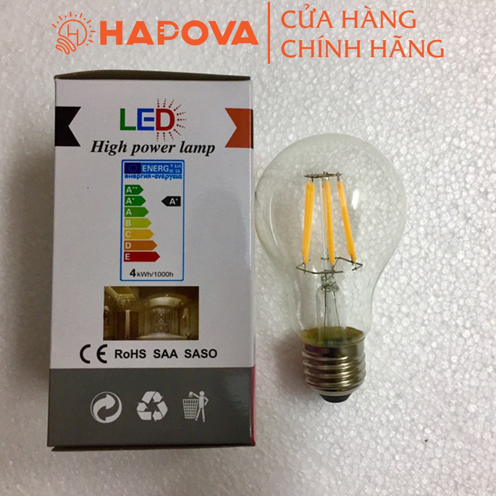 Bóng đèn led trang trí A60 HAPOVA MONSK Ánh sáng vàng