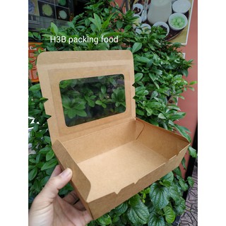 (set 50)Hộp giấy kraft cửa sổ