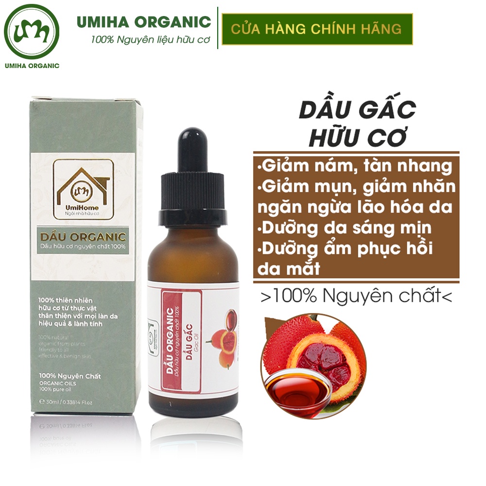 Dầu Gấc nguyên chất UMIHA hữu cơ | Gac Fruit Oil 100% Organic 30ml