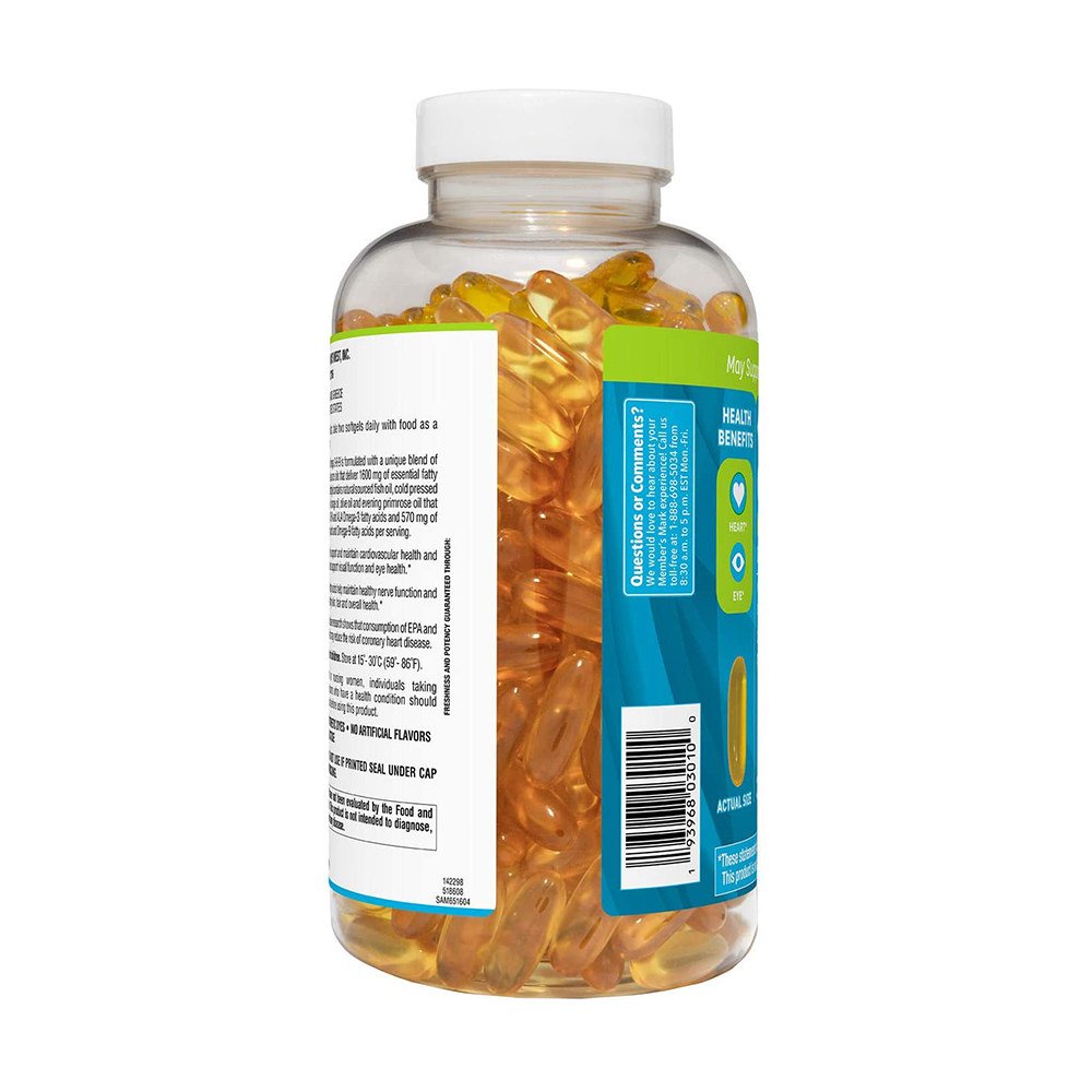 Viên Uống Dầu Cá Omega 3-6-9 Member'S Mark Supports Heart Health 325 Viên Của Mỹ