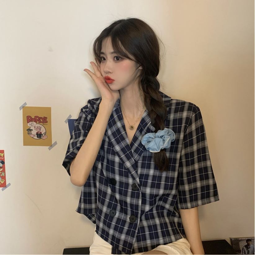 Áo Khoác Croptop Cổ Vest Nữ - A02 | BigBuy360 - bigbuy360.vn