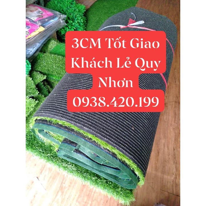 Thảm Cỏ Nhân Tạo 3CM CAO CẤP Trang Trí Sân Vườn, Ban Công, Khu Vui Chơi Cho Trẻ Em, Màm Non, Trường Học