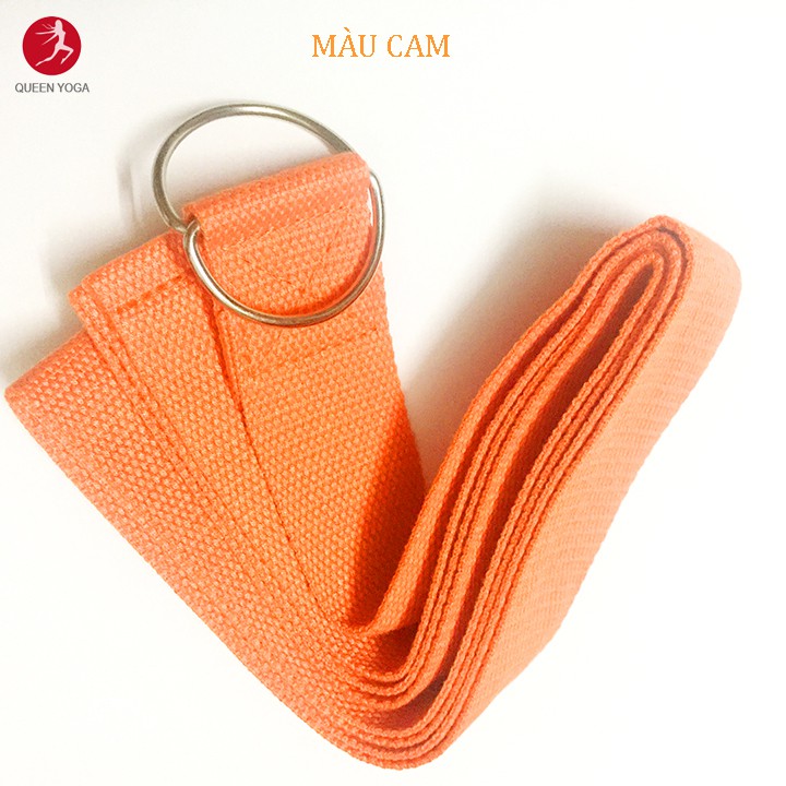 Dây Tập Yoga Cotton QUEEN YOGA Loại Tốt Giá Rẻ 1m8 x3,8cm - Mềm Mại Thoải Mái Không Bị Cấn Tay (Yoga Strap)