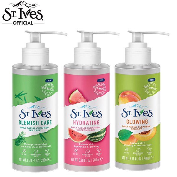 ( Sẵn ) Gel rửa mặt ST.Ives Hydrating Daily Facial Cleanser