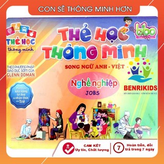 Thẻ học thông minh song ngữ Anh-Việt, Flashcard chủ đề nghề nghiệp cho bé - SHOP CU BIN