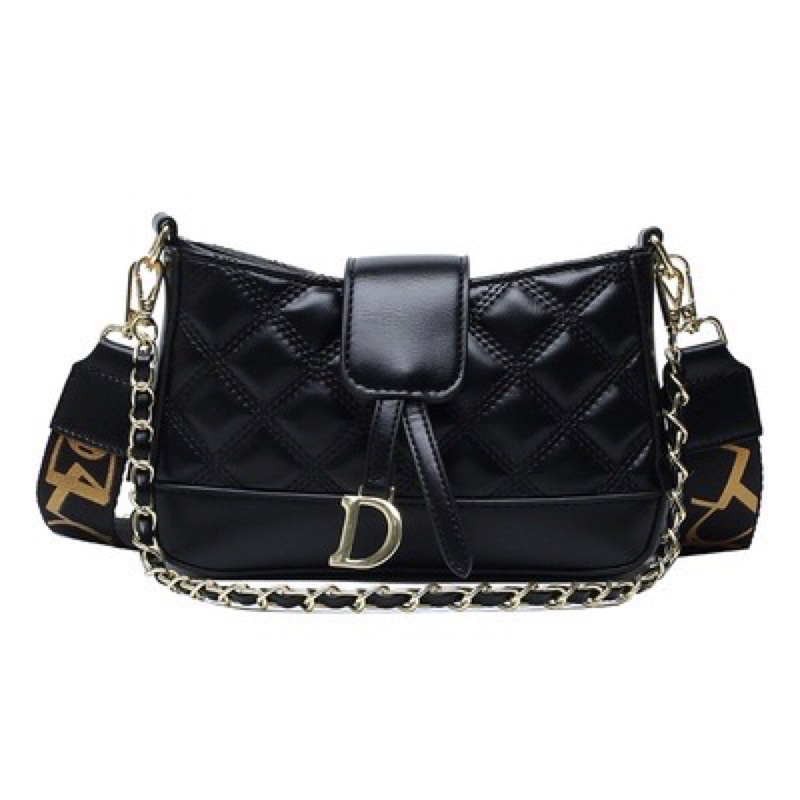 Túi Xách Nữ Túi Kẹp Nách Treo Chữ D Vừa Đeo Chéo Đeo Vai Sang Chảnh