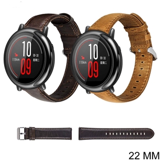 Dây Đeo Bằng Da Thật 22mm Cho Đồng Hồ Thông Minh Xiaomi Huami Amazfit Stratos Pace 2 1