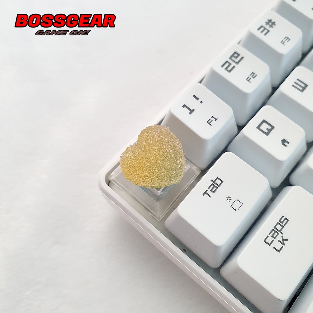 Keycap Lẻ hình kẹo dẻo trái tim cực đẹp và dễ thươngHeart candy ( keycap resin độc lạ )( Keycap Artisan )