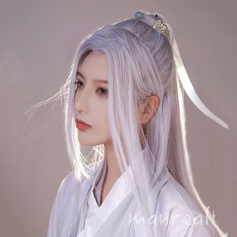 Bộ Tóc Giả Dài Kiểu Hán Phục Trung Hoa Cá Tính Cho Nam