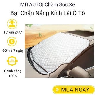 Tấm bạt phủ che nắng Ô tô kính lái loại dầy 3 lớp chống nóng cách nhiệt bảo vệ nội thất kích thước 146x96cm