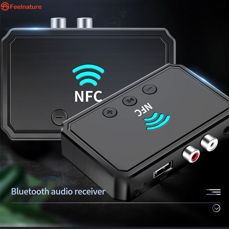 ❒ COD ❒ NFC 5.0 Bộ thu Bluetooth AUX 3.5mm RCA Jack USB Smart Play Audio Wireless Adapter cho TV Loa máy tính CẢM NHẬN