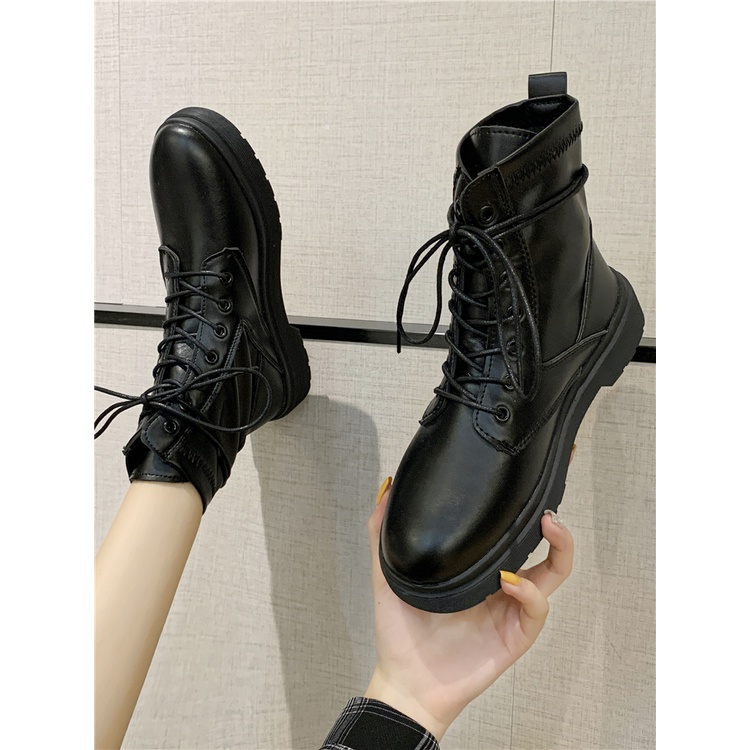 Giày boots cao cổ chiến binh nữ Ulzzang Martin