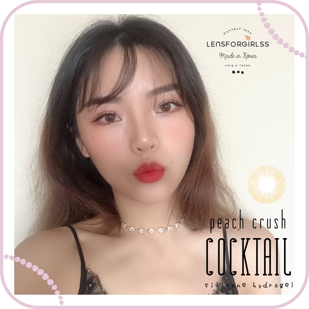 Kính áp tròng Cocktail Peach Crush chính hãng Lensme (Hsd 1 tháng)