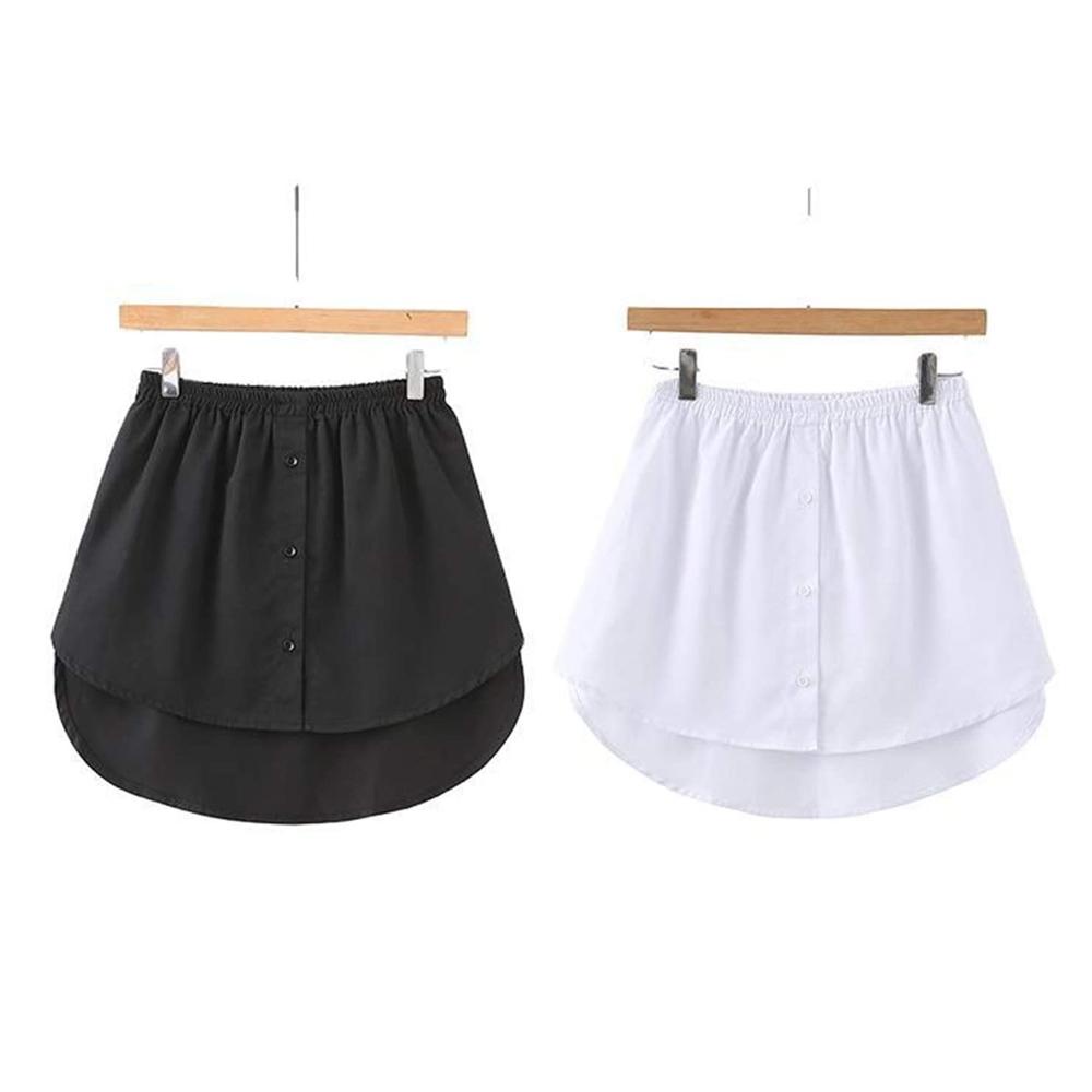 JUNE Chân Váy Mini Giả Hai Lớp Xẻ Tà Có Thể Điều Chỉnh