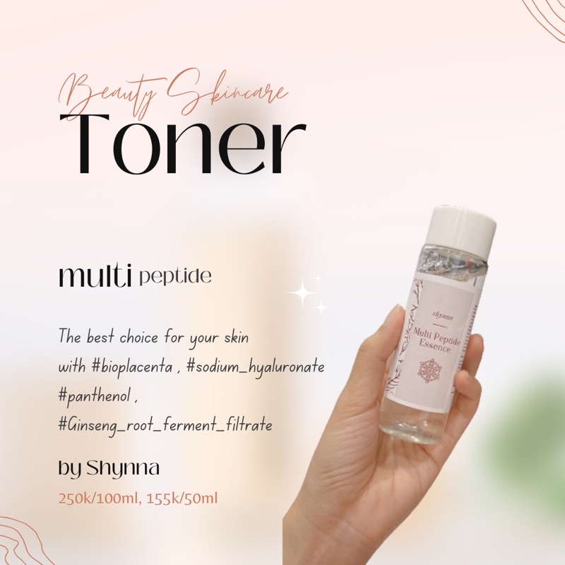 Tinh chất cấp ẩm, phục hồi, làm dịu da, thu nhỏ lỗ chân lông - Toner Multipeptide 50ml/100ml