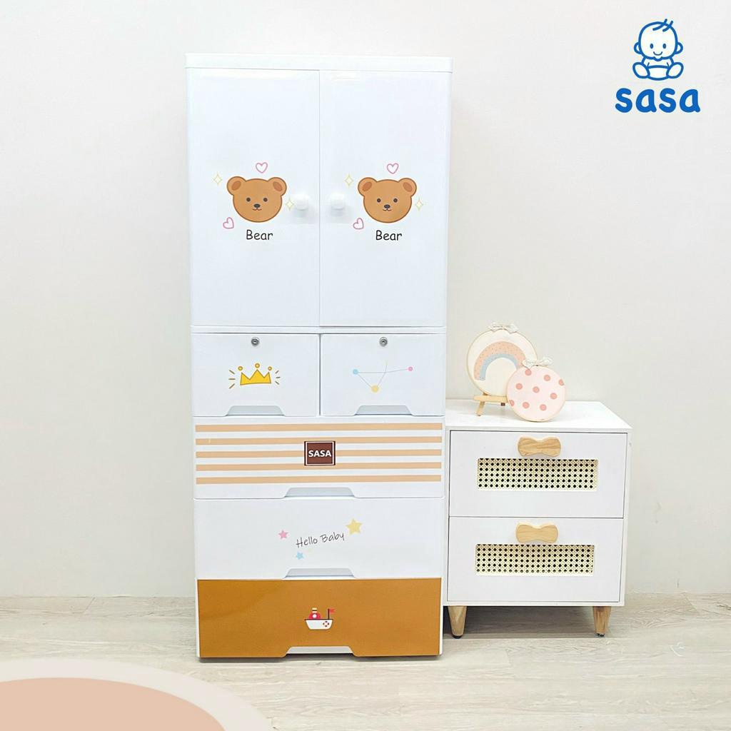 Tủ Gỗ Đầu Giường 2 Ngăn Trang Trí Decor Chắc Chắn - Tủ Gỗ Trẻ Em Cho Bé SaSa Furniture