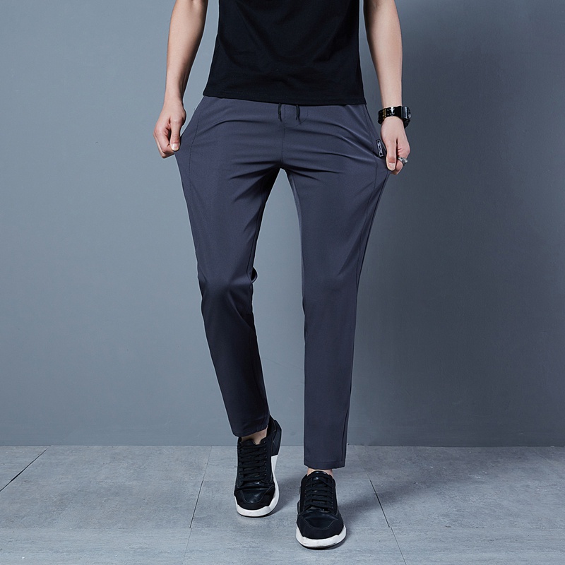 【M-5XL】Quần Dài ống rộng âu Nam Thời Trang Dành Cho,quần thun nam mặc nhà big size đen