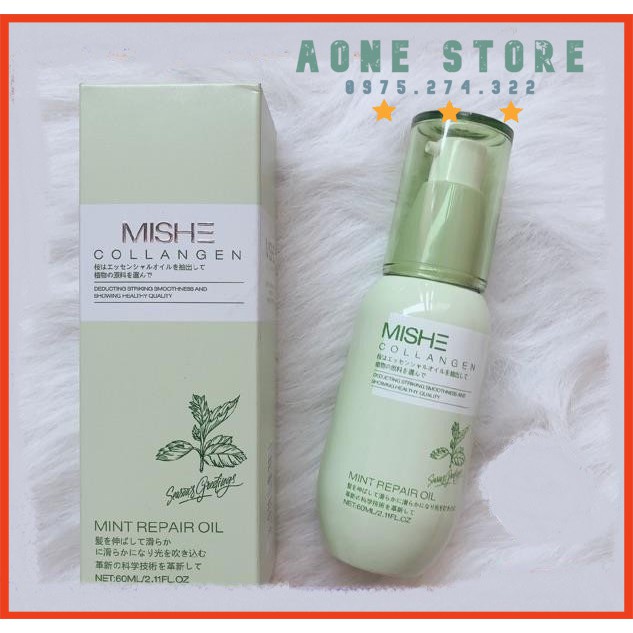 Tinh Dầu Dưỡng Tóc Bạc Hà Cao Cấp MISHE Collagen 60ml