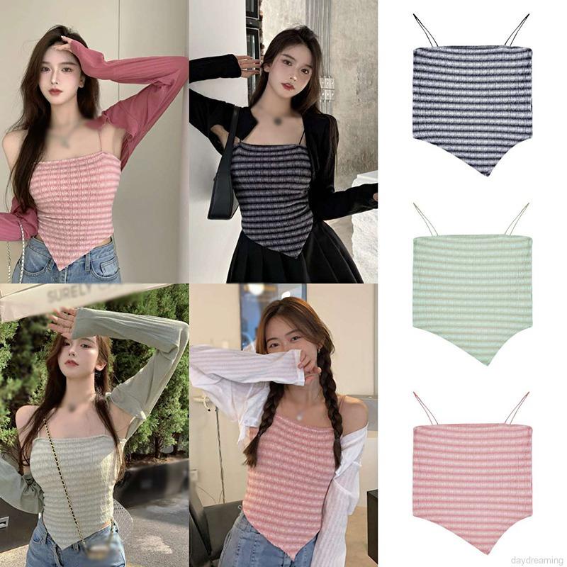 Áo croptop dây mảnh thiết kế đơn giản