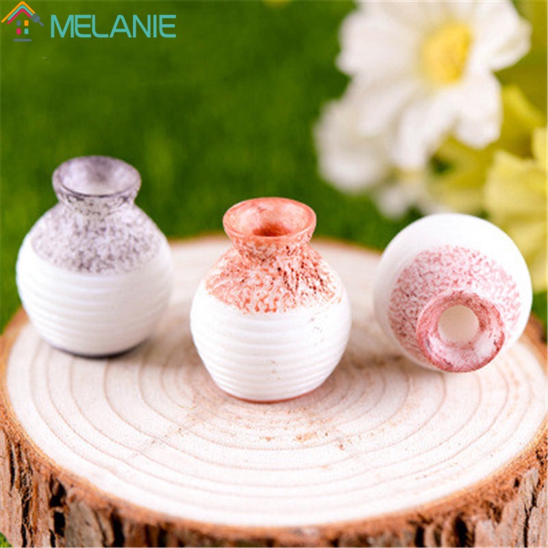 Chậu Hoa Khô Mini Bằng Nhựa Resin Dễ Thương Dùng Trang Trí Tiểu Cảnh
