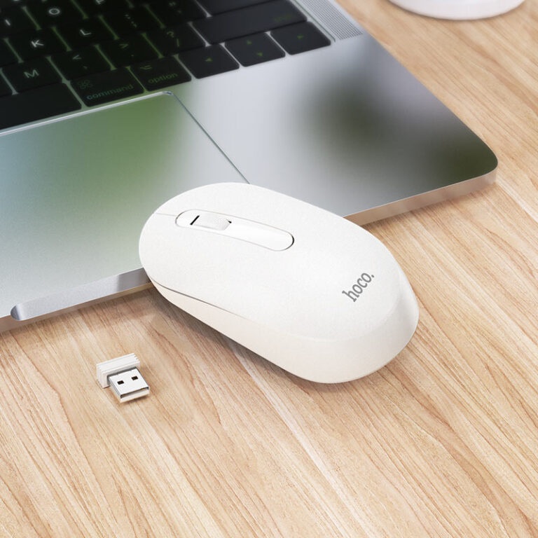 Chuột Không Dây Hoco GM14 Dành Cho PC Và Laptop, Trọng Lượng Nhẹ, Nhỏ Gọn, Nhựa ABS Bóng Bắt Mắt, Chống Xước, Va Đập.
