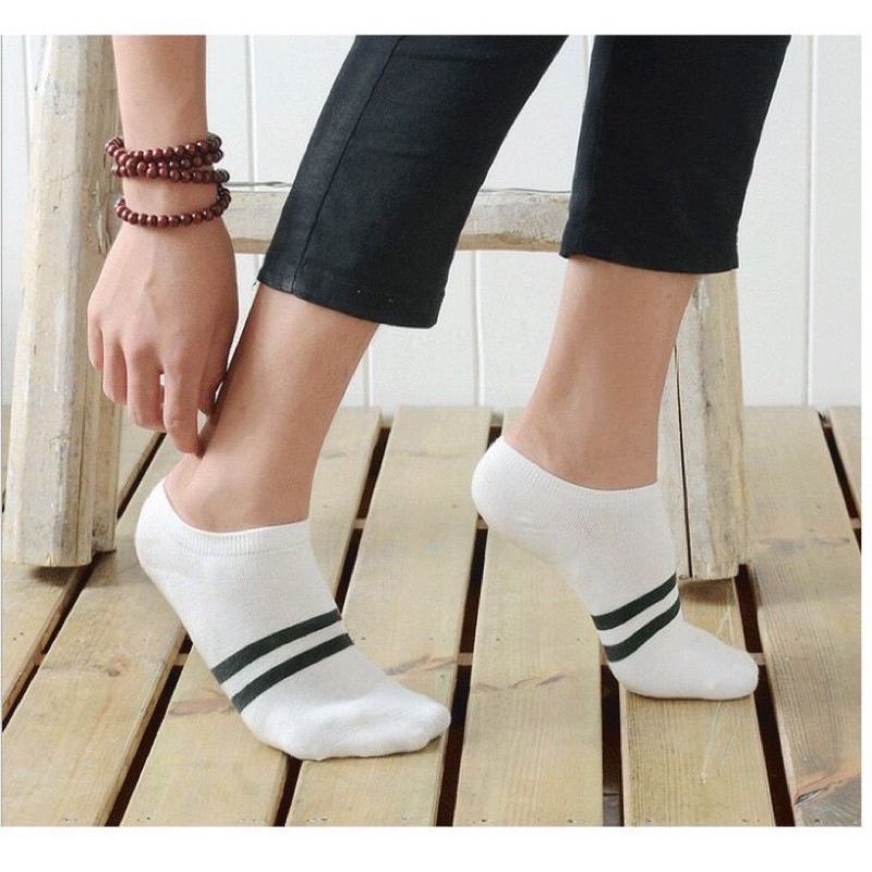 [TonaShoe] Vớ Cổ Ngắn Sọc Ngang Chân