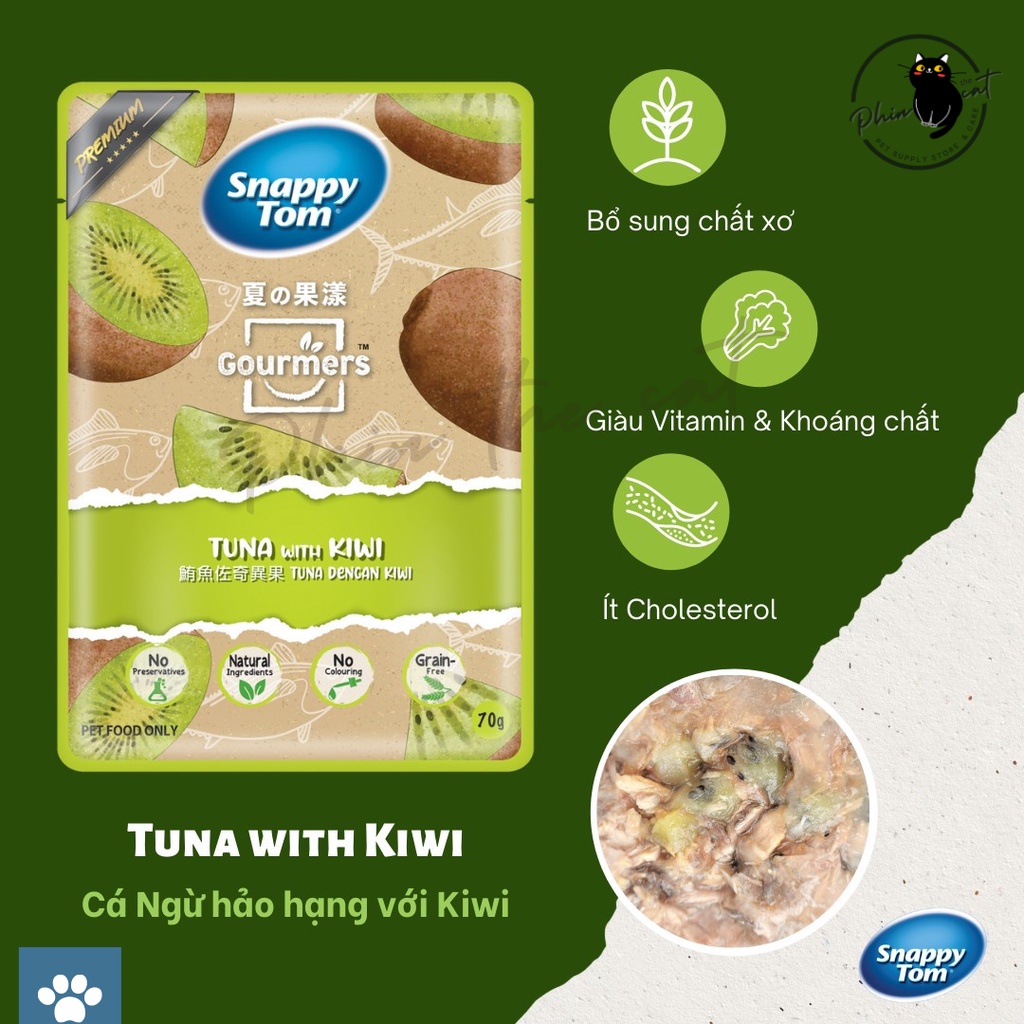 Pate Snappy Tom trái cây - pate mèo con - pate mèo trưởng thành - gói 70gr | phinthecat