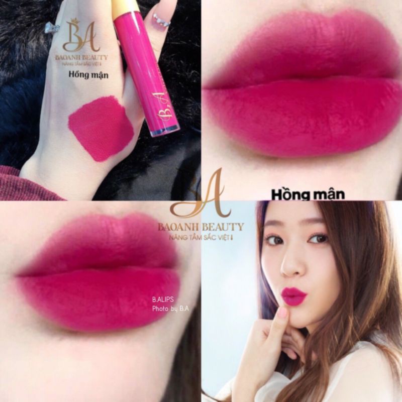 [ Hồng Mận ] B.A Lips  Son hữu cơ không chì màu son cuốn hút ánh nhìn