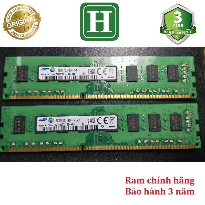 Ram PC DDR3L (PC3L) 8Gb bus 1600 - 12800U tháo máy, bảo hành 3 năm
