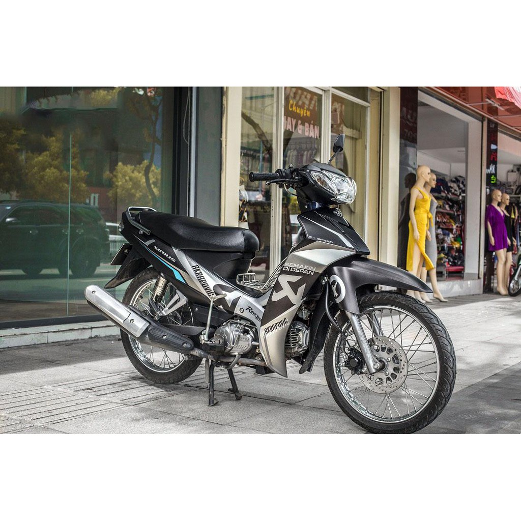 Tem trùm Sirius ♦FREESHIP♦ đen xám rc, độ team decal xe máy si spark rẻ đẹp