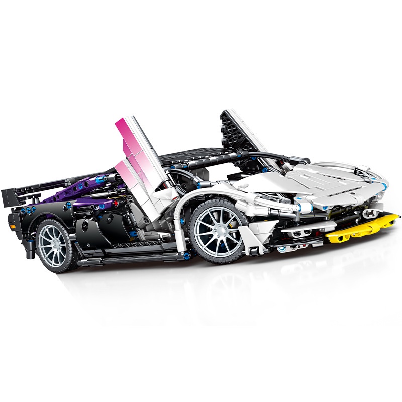 Đồ Chơi Lắp Ráp Kiểu Lego Điều Khiển Từ Xa RC Mô Hình Siêu Xe Purple Moon Sports Car SEMBO 701945 Với 1337 PCS