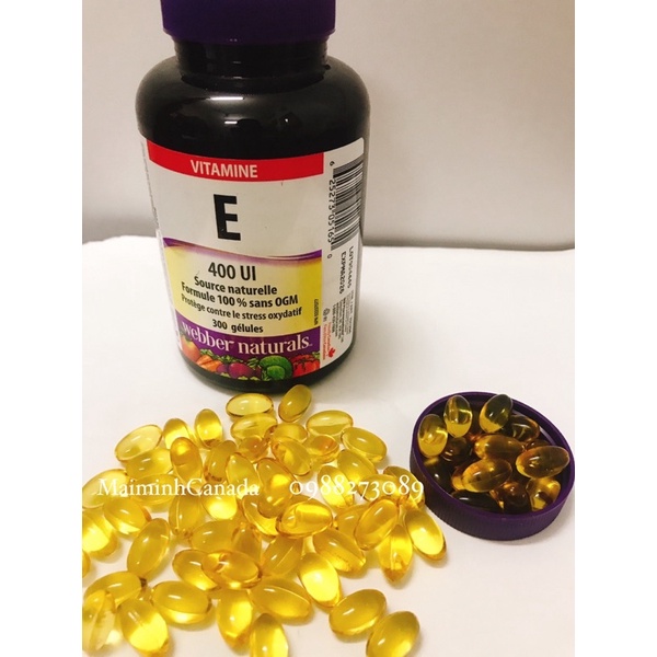 Vitamin E 400IU Webber Natural Canada 300v