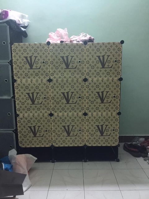 TỦ NHỰA LẮP GHÉP 6 Ô SÂU 47cm. Tặng 1 treo đồ.