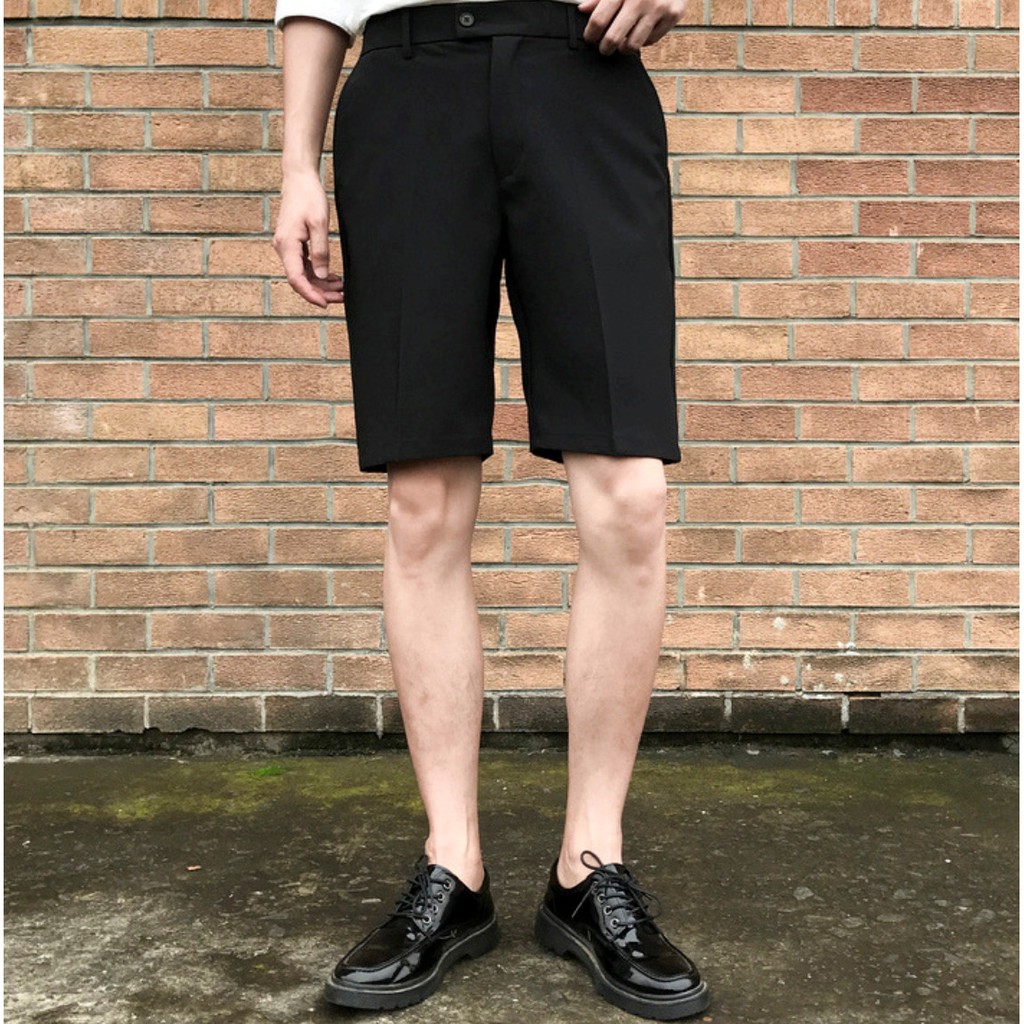 [   Welcome    ] Quần Short Đùi Tây Âu Vải Nam Màu Đen Phong Cách Hàn Quốc Hot Hè 2021 | BigBuy360 - bigbuy360.vn