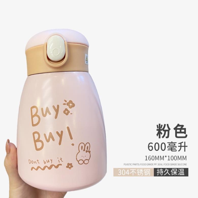 Bình Giữ Nhiệt Inox 304, Phù Hợp Cho Học Sinh, Sinh Viên, Nhân Viên Văn Phòng, Dung Tích 600ml