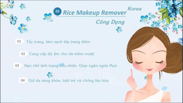 NƯỚC TẨY TRANG TINH CHẤT GẠO( RICE MAKE UP REMOVER)