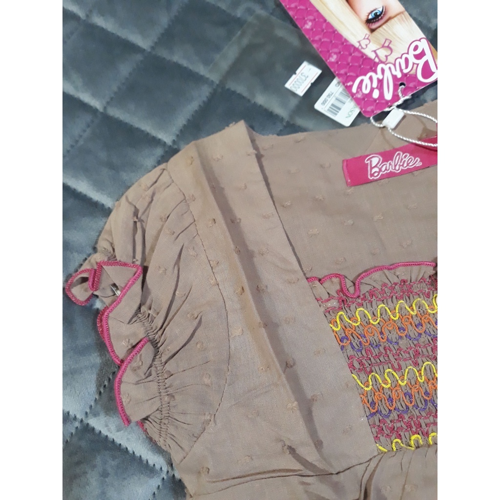 ĐẦM BARBIE VẢI XÔ COTTON BÉ GÁI