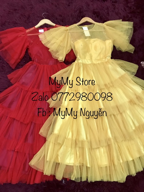 KÈM ẢNH/VIDEO THẬT - Đầm xoè tầng tay cánh kết cườm SIÊU XINH -MS64V- Size ML đến 58kg | BigBuy360 - bigbuy360.vn