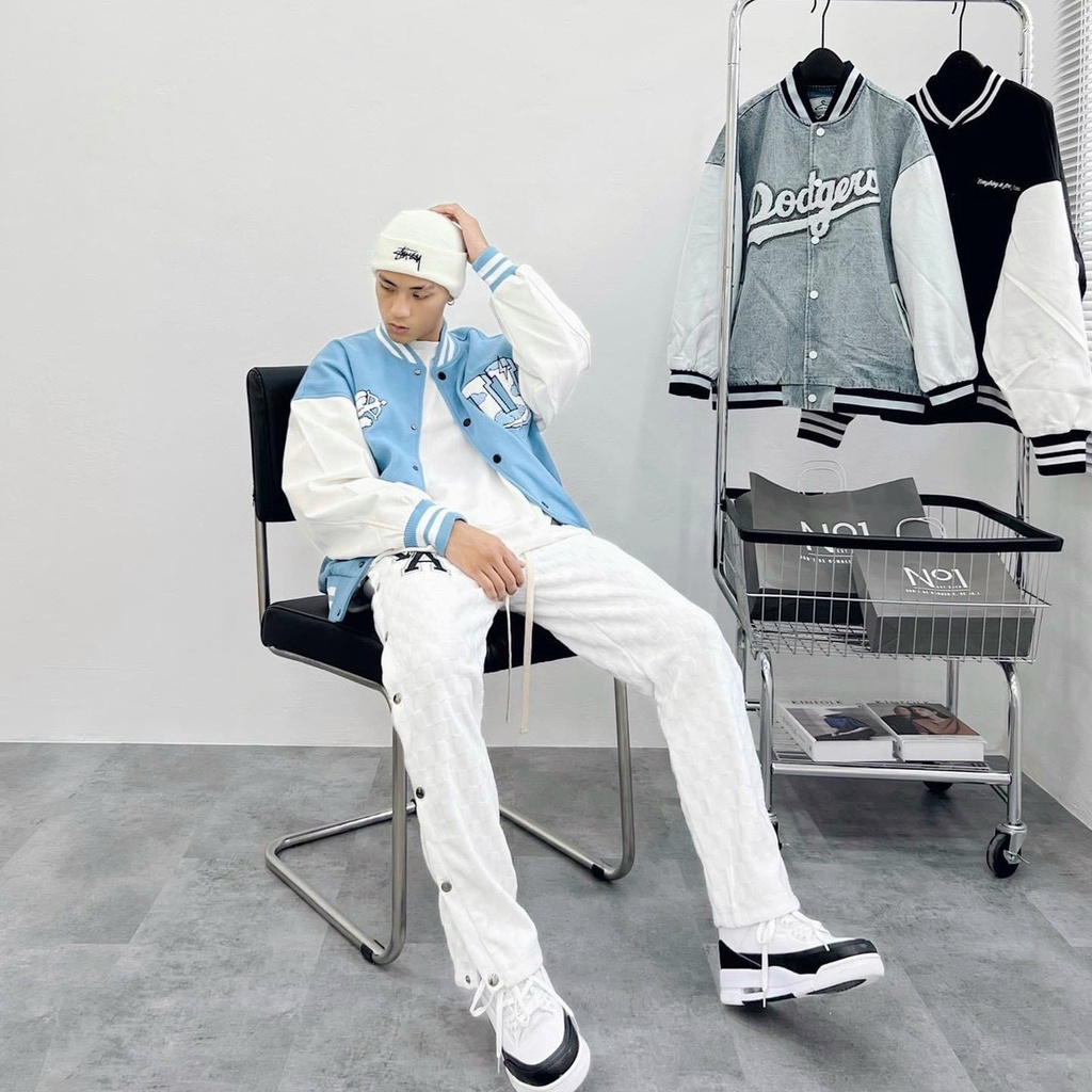 Áo Khoác Bomber Varsity Undertrap Nam Nữ Unisex Chất Nỉ Dày Dặn