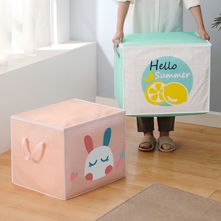 Hộp vải đựng quần áo chăn mền đa năng 72L có quai xách chống thấm nước nắp khóa kéo HV255